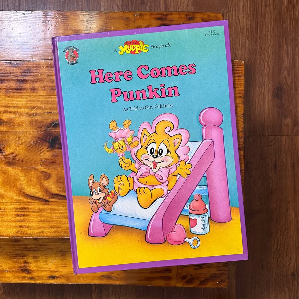 Vintage 1988 A Mudpie Storybook Here Comes Punkin Oversized Hardcover Lap Book